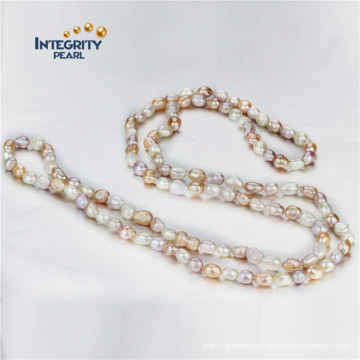 Collares barrocos de la perla AA 7-8m m 47 pulgadas China Collar de la perla